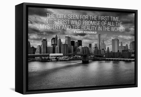 F. Scott Fitzgerald New York Quote-null-Framed Stretched Canvas