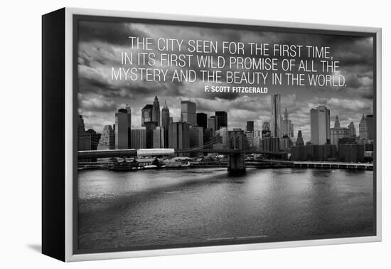 F. Scott Fitzgerald New York Quote-null-Framed Stretched Canvas
