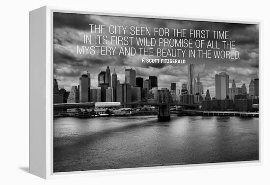 F. Scott Fitzgerald New York Quote-null-Framed Stretched Canvas