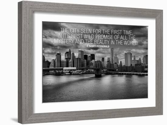 F. Scott Fitzgerald New York Quote-null-Framed Photo