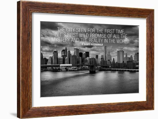 F. Scott Fitzgerald New York Quote-null-Framed Photo