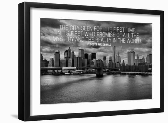 F. Scott Fitzgerald New York Quote-null-Framed Photo