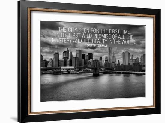 F. Scott Fitzgerald New York Quote-null-Framed Photo