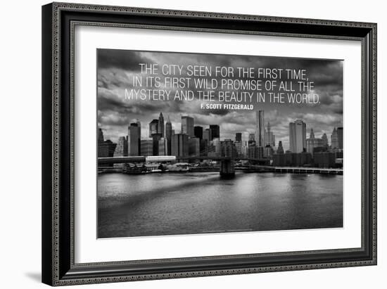 F. Scott Fitzgerald New York Quote-null-Framed Photo