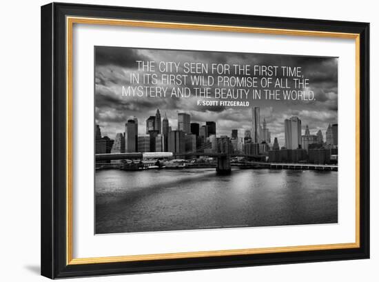 F. Scott Fitzgerald New York Quote-null-Framed Photo