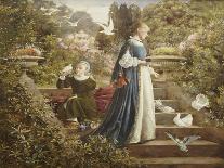 Feeding the Doves-F. Sydney Muschamp-Framed Giclee Print