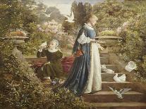 Feeding the Doves-F. Sydney Muschamp-Mounted Giclee Print