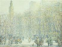 Winter in New York-F. Usher Voll-Framed Giclee Print