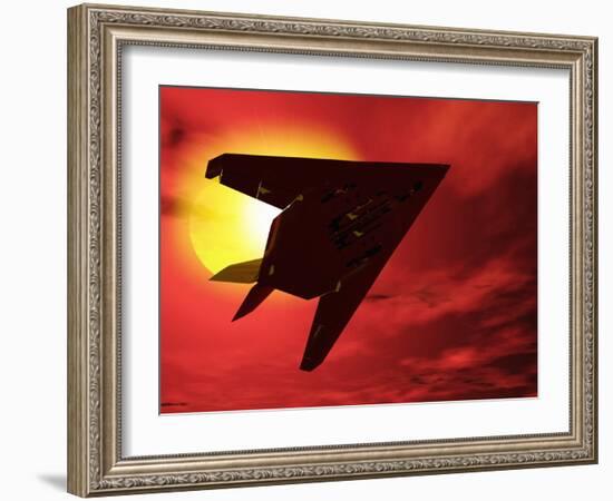 F117a Nighthawk Stealth Fighter-Victor Habbick-Framed Photographic Print