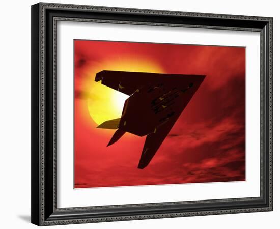 F117a Nighthawk Stealth Fighter-Victor Habbick-Framed Photographic Print