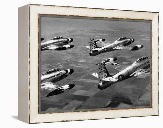F84 Planes Flying in Formation-J^ R^ Eyerman-Framed Premier Image Canvas