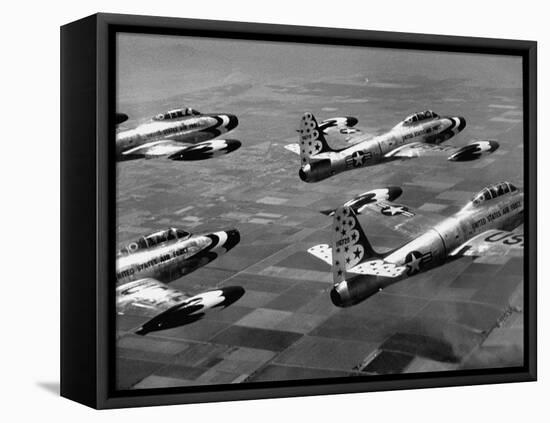 F84 Planes Flying in Formation-J^ R^ Eyerman-Framed Premier Image Canvas