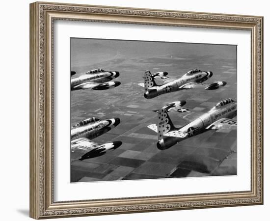 F84 Planes Flying in Formation-J^ R^ Eyerman-Framed Photographic Print