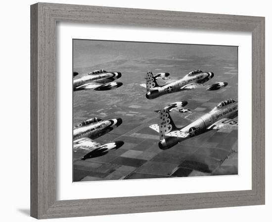 F84 Planes Flying in Formation-J^ R^ Eyerman-Framed Photographic Print