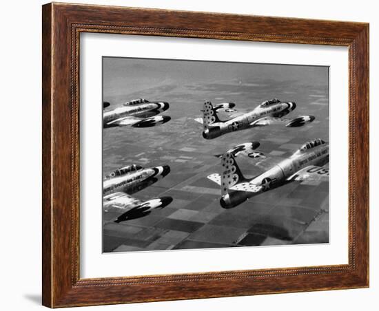 F84 Planes Flying in Formation-J^ R^ Eyerman-Framed Photographic Print