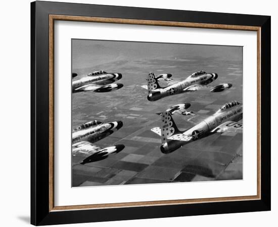 F84 Planes Flying in Formation-J^ R^ Eyerman-Framed Photographic Print