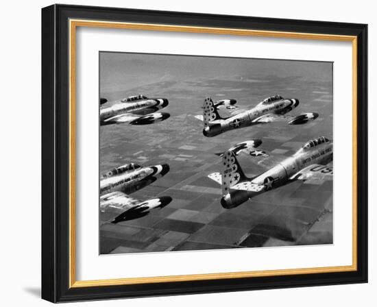 F84 Planes Flying in Formation-J^ R^ Eyerman-Framed Photographic Print