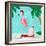 Fa La La La Flamingo Holiday II-Julie DeRice-Framed Art Print