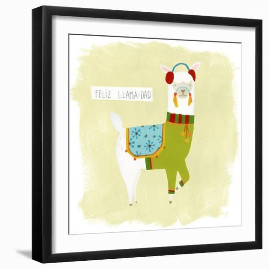 Fa-la-la-la Llama III-June Vess-Framed Art Print