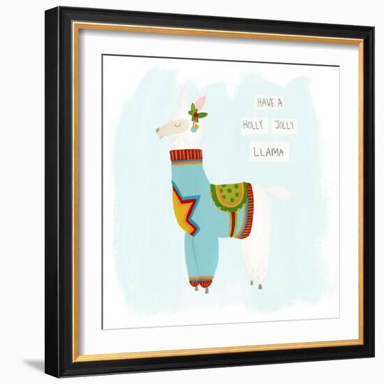 Fa-la-la-la Llama IV-June Vess-Framed Art Print