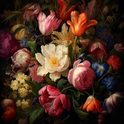 'Fa Vintage Floral 57' Giclee Print Bilge Paksoylu