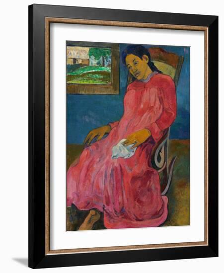 Faaturuma (Melancholi), 1891-Paul Gauguin-Framed Giclee Print