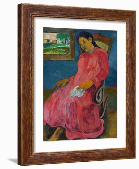 Faaturuma (Melancholic), 1891-Paul Gauguin-Framed Giclee Print