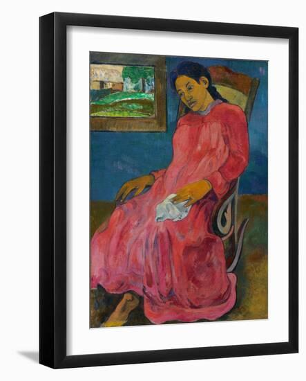 Faaturuma (Melancholic), 1891-Paul Gauguin-Framed Giclee Print