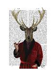 Deer in Smoking Jacket-Fab Funky-Art Print