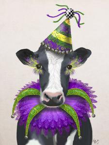 Mardi Gras Cow by Fab Funky