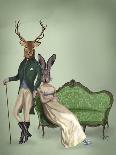 Mad Hatter Deer-Fab Funky-Art Print