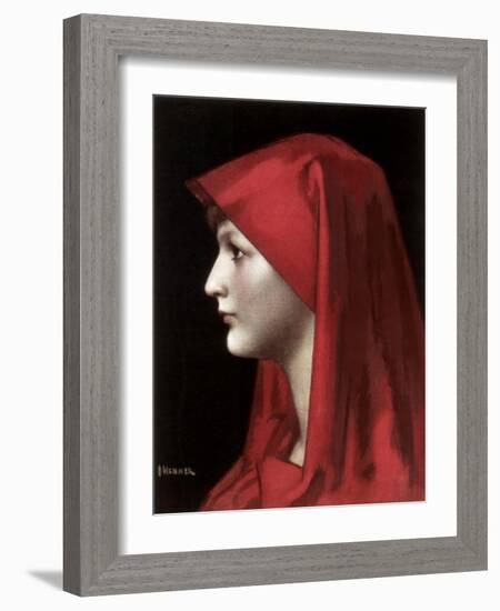 Fabiola, 1885-Jean Jacques Henner-Framed Giclee Print