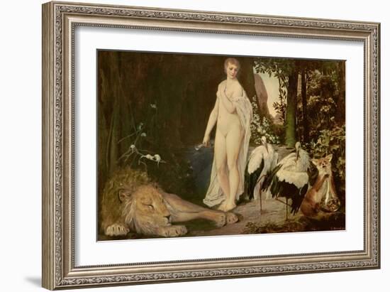 Fable, 1883-Gustav Klimt-Framed Giclee Print