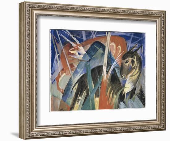 Fable Animals I (Composition with Animals), 1913-Franz Marc-Framed Giclee Print