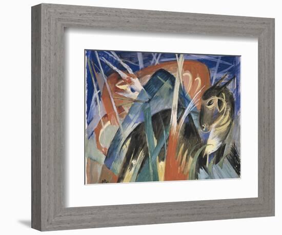 Fable Animals I (Composition with Animals), 1913-Franz Marc-Framed Giclee Print