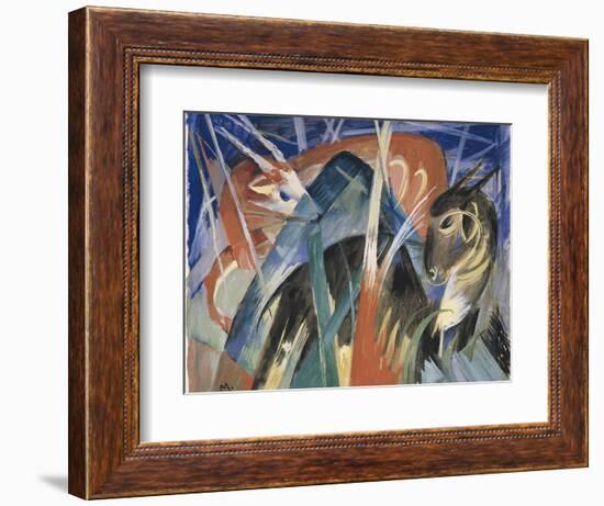 Fable Animals I (Composition with Animals), 1913-Franz Marc-Framed Giclee Print