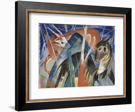 Fable Animals I (Composition with Animals), 1913-Franz Marc-Framed Giclee Print