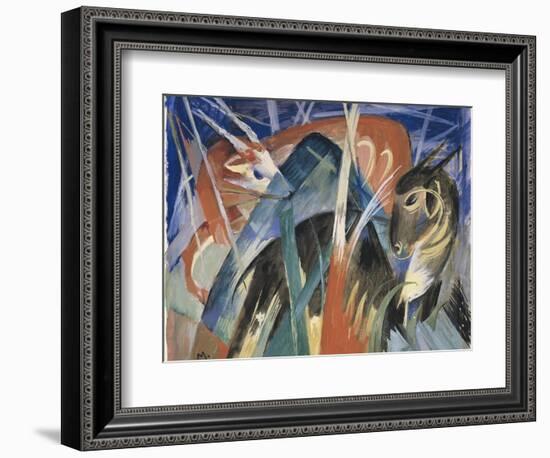 Fable Animals I (Composition with Animals), 1913-Franz Marc-Framed Giclee Print