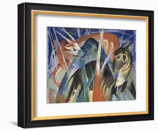 Fable Animals I (Composition with Animals), 1913-Franz Marc-Framed Giclee Print