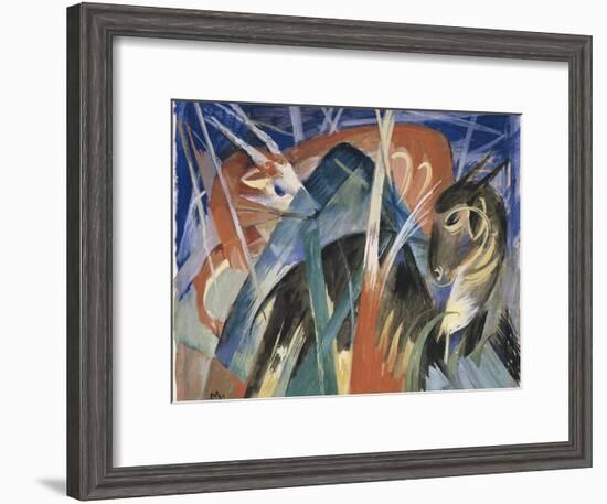 Fable Animals I (Composition with Animals), 1913-Franz Marc-Framed Giclee Print