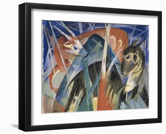 Fable Animals I (Composition with Animals), 1913-Franz Marc-Framed Giclee Print