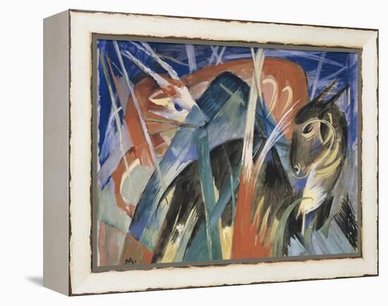 Fable Animals I (Composition with Animals), 1913-Franz Marc-Framed Premier Image Canvas