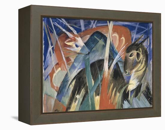 Fable Animals I (Composition with Animals), 1913-Franz Marc-Framed Premier Image Canvas