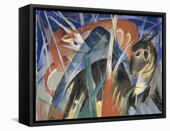 Fable Animals I (Composition with Animals), 1913-Franz Marc-Framed Premier Image Canvas