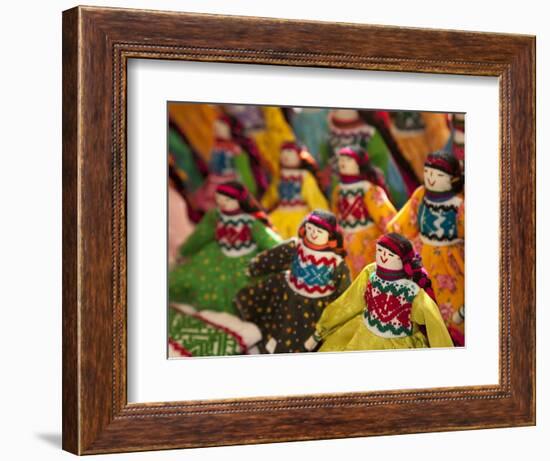 Fabric Dolls for Sale, Guanajuato, Mexico-Merrill Images-Framed Photographic Print