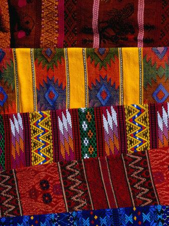 'Fabric for Sale Outside the Santiago Cathedral, Sacatepequez ...