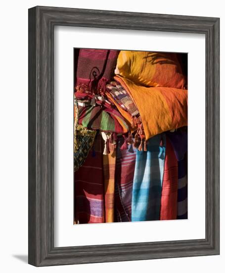 Fabrics, Essaouira, Morocco, North Africa, Africa-Ethel Davies-Framed Photographic Print