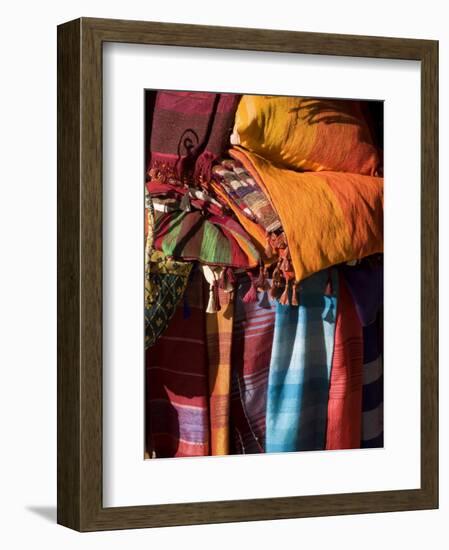 Fabrics, Essaouira, Morocco, North Africa, Africa-Ethel Davies-Framed Photographic Print