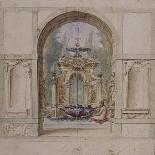 Michelangelo Presenting Model of Building of Rota Court in Giulia Street to Pope Julius III-Fabrizio Boschi-Giclee Print