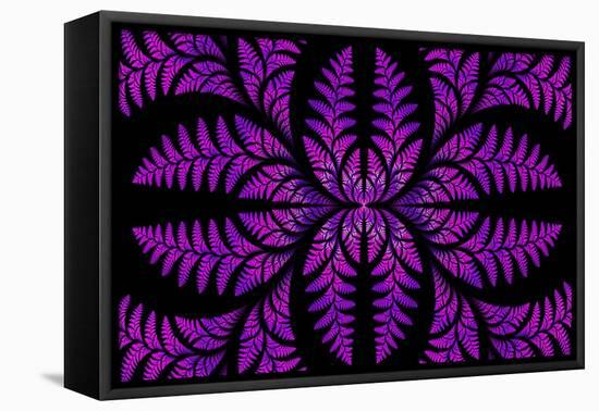 Fabulous Symmetric Pattern of the Leaves in Purple-velirina-Framed Stretched Canvas